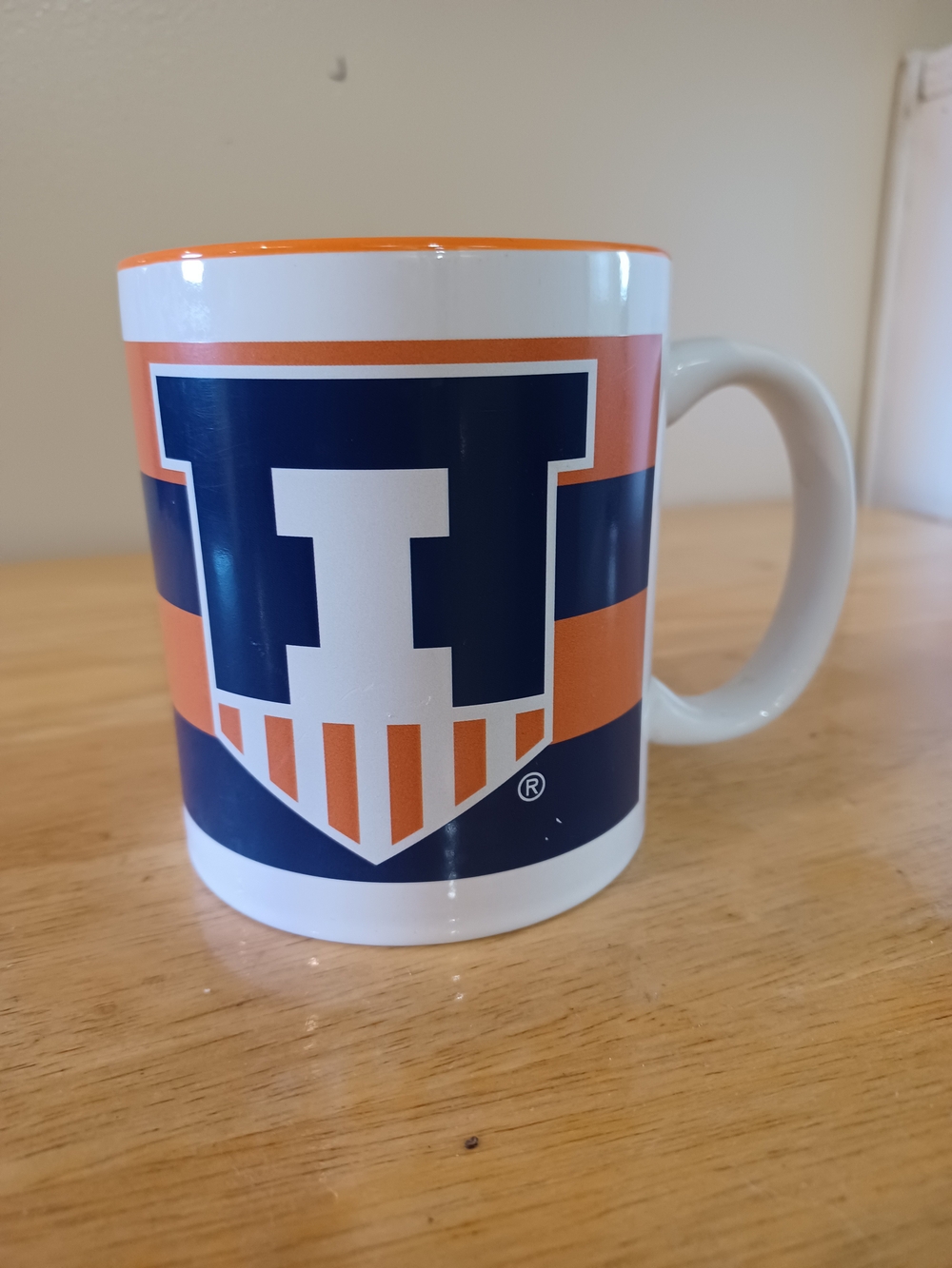NWT Fighting Illini Athletic Team Coffee Mug.Orange & Blue